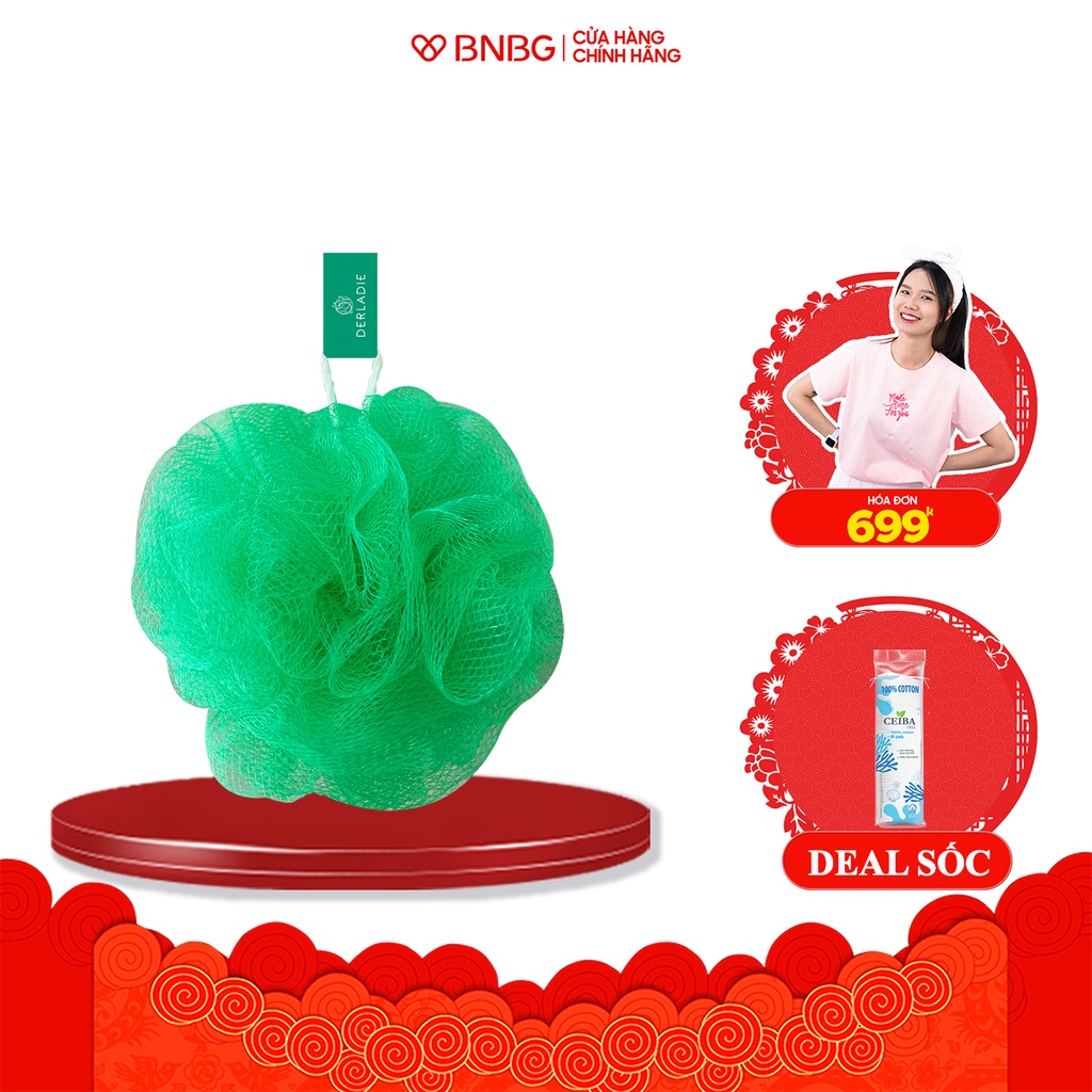 [Mã FMCGMALL giảm 8% đơn từ 250K] Bông Tắm Tạo Bọt Kháng Khuẩn Derladie