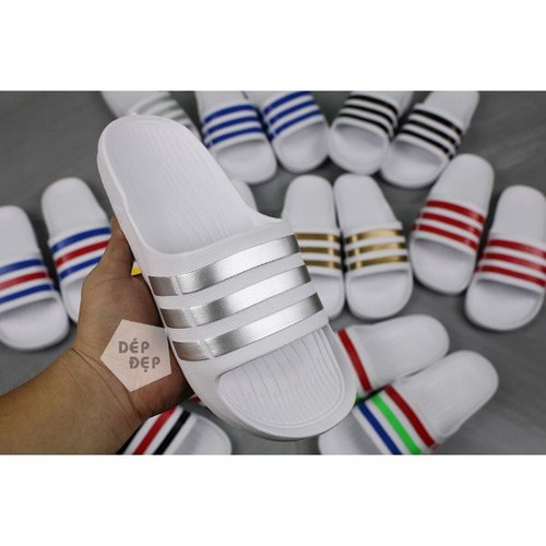 Dép nam quai ngang đúc liền nguyên khối chất siêu nhẹ (màu đỏ kẻ sọc đen)