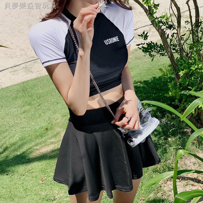 Bộ Đồ Bơi Lưng Cao Ôm Dáng Phong Cách Hàn Quốc Cho Nữ Đen | BigBuy360 - bigbuy360.vn