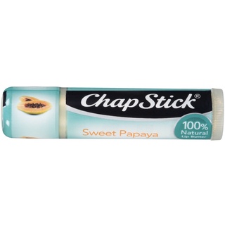 Son Dưỡng Môi tự nhiên ChapStick Papaya 100% Natural Lip Butter Tube, Lip Balm không màu - mùi đu đủ ngọt ngào- 4g