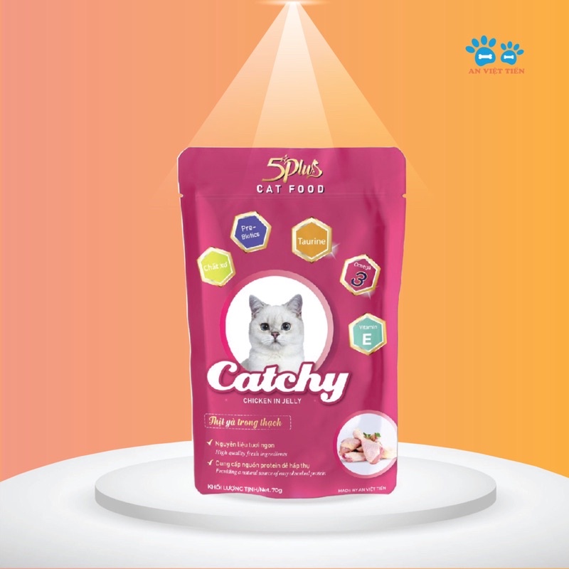 (MỚI) Pate CATCHY 70g cho mèo mọi lứa tuổi 7 vị thơm ngon