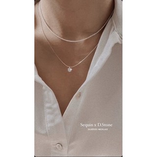 Dây chuyền bạc hạt đá Choco Jewelry