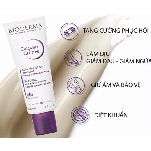 Bioderma kem dưỡng tím/xanh phục hồi da và se lỗ chân lông 100ML