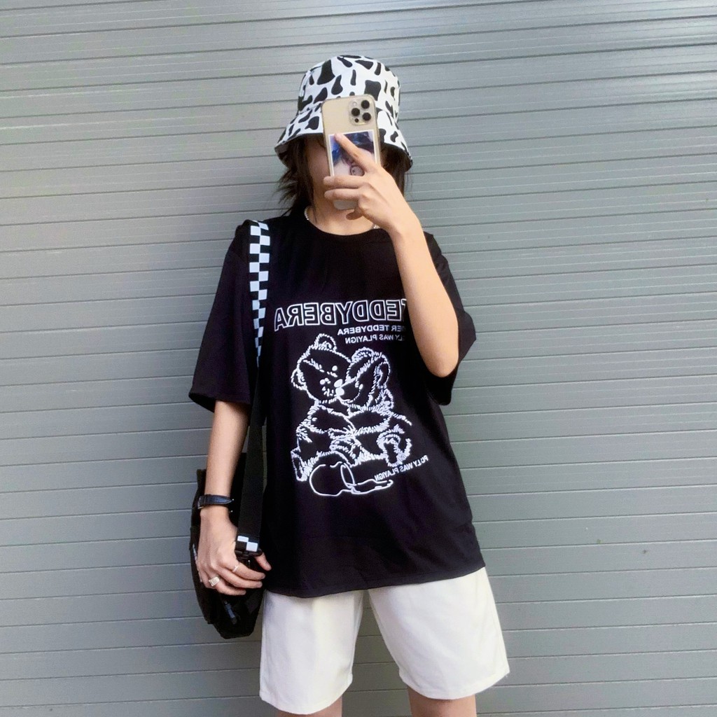 Áo thun tay lỡ form rộng unisex TeddyBera _ảnh thật tại Cò Vạc Shop | BigBuy360 - bigbuy360.vn
