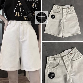 Quần Short Jean Nữ Ngố Màu Trắng Basic BC087