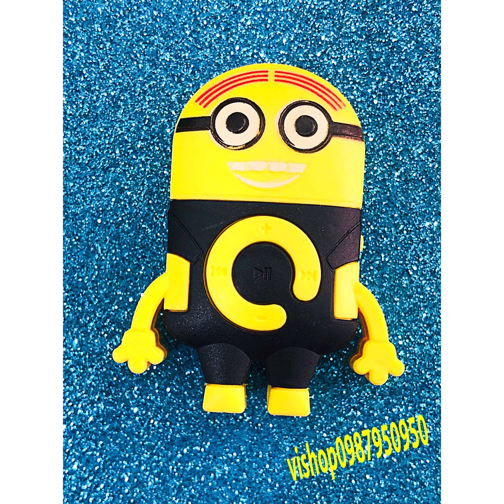 Máy Nghe Nhạc Mp3 Mini hoạt hình hình minion Hỗ Trợ Thẻ Nhớ Micro Sd Tf