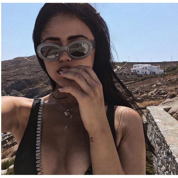 Kính mát gọng hình bầu dục thời trang cá tính cho nam và nữ