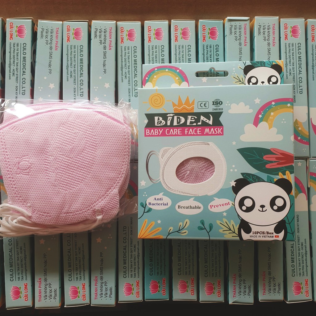 Khẩu trang em bé Panda 3D kids ( Hộp 10 cái) | BigBuy360 - bigbuy360.vn