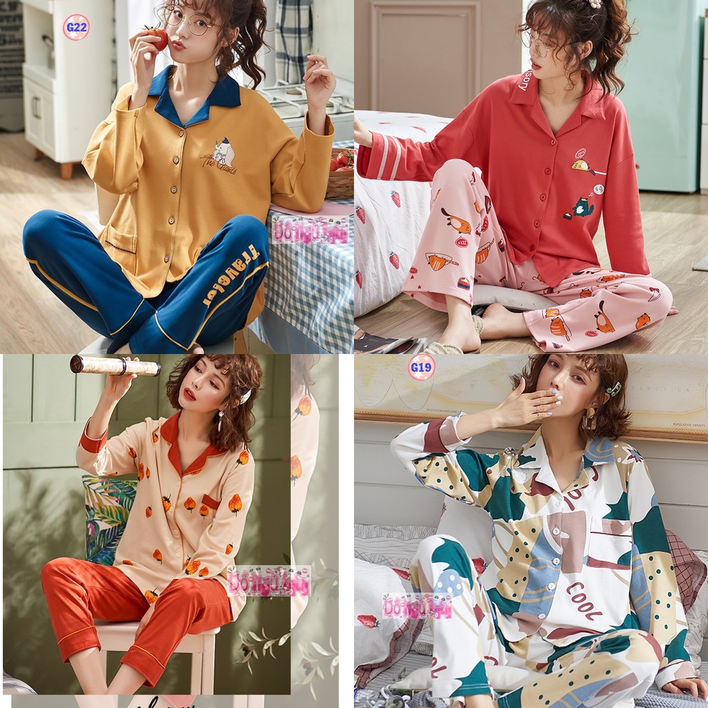 Bộ Pijama Dài Tay Mã G6 (cotton Mềm Mịn)