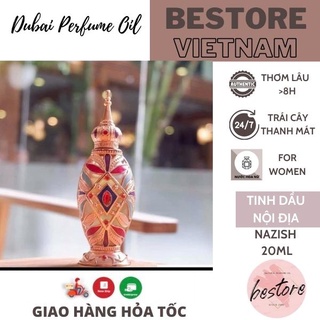 【Nội địa】Tinh dầu nước hoa Dubai NAZISH thanh mát, năng động 20ml
