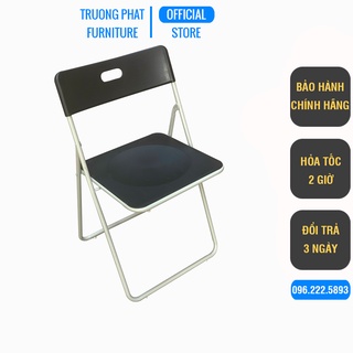 Ghế gấp 2 mảnh G30 màu đen, Nhựa cao cấp, Khung sơn tĩnh điện, ghế xếp gọn cao cấp
