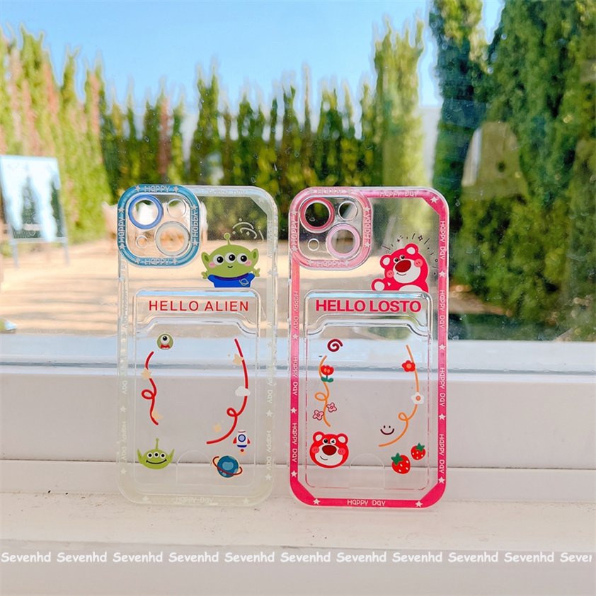 Ốp Điện Thoại Mềm Họa Tiết Quái Vật Mắt Thiên Thần Có Ngăn Đựng Thẻ iphone 15 14 13 12 11 pro max x xr xs max 8 7 6 6s plus se 2020