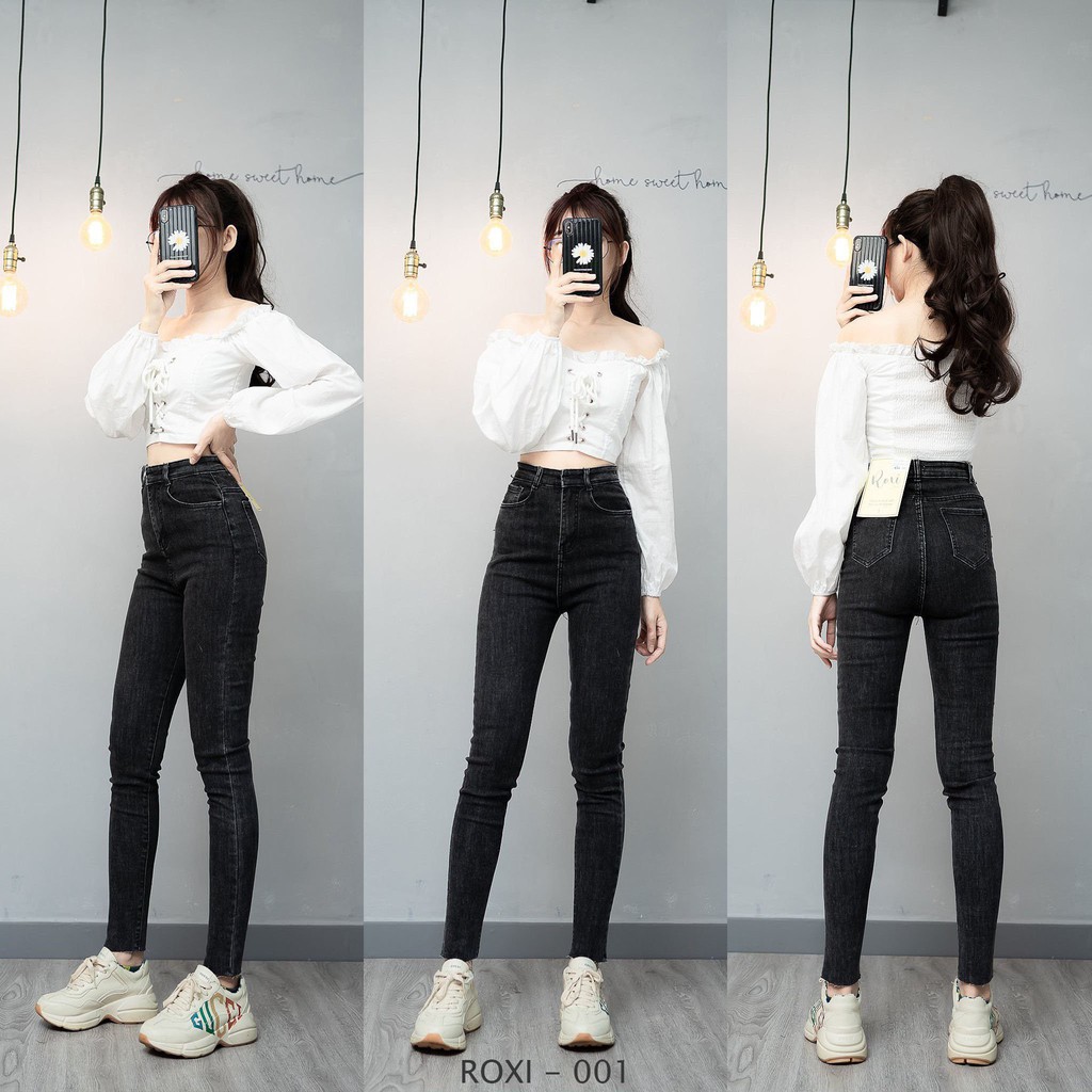 Quần Jean Skinny Lưng Siêu Cao Dáng Ôm 2 MÀU