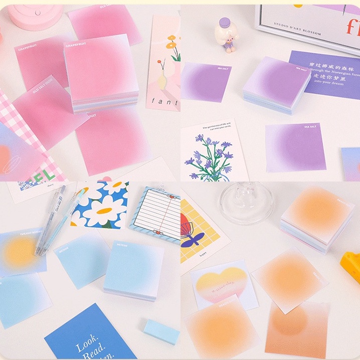 Giấy Ghi Chú Post-it Nhỏ Bóc Dán Cầm Tay Tiện Dụng - Màu Kẹo Dễ Thương