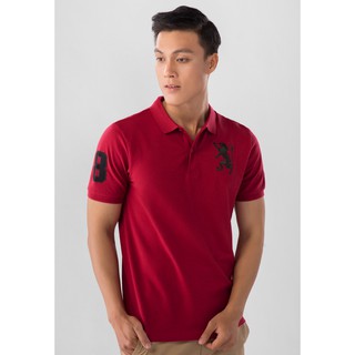 Áo Thun Nam Có Cổ Ngắn Tay Giordano Polo Màu Đỏ Có Logo Sư Tử 0101720215