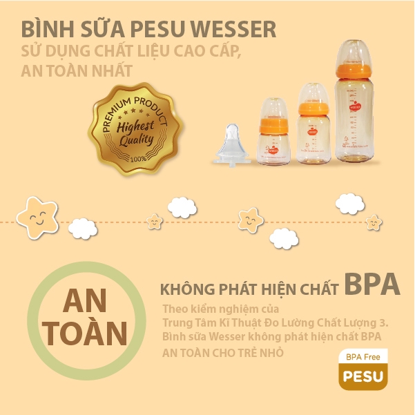 Bình sữa Wesser Pesu 140ml