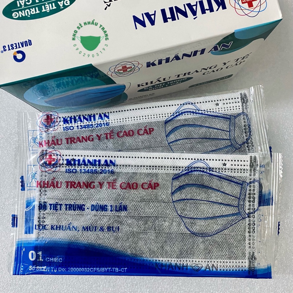 Hộp 50 cái khẩu trang y tế Khánh An 4 lớp tiệt trùng