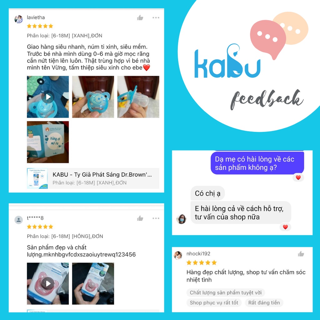 KABU - Ty Giả Phát Sáng Dr.Brown's Giúp Chỉnh Nha, Trấn An Bé