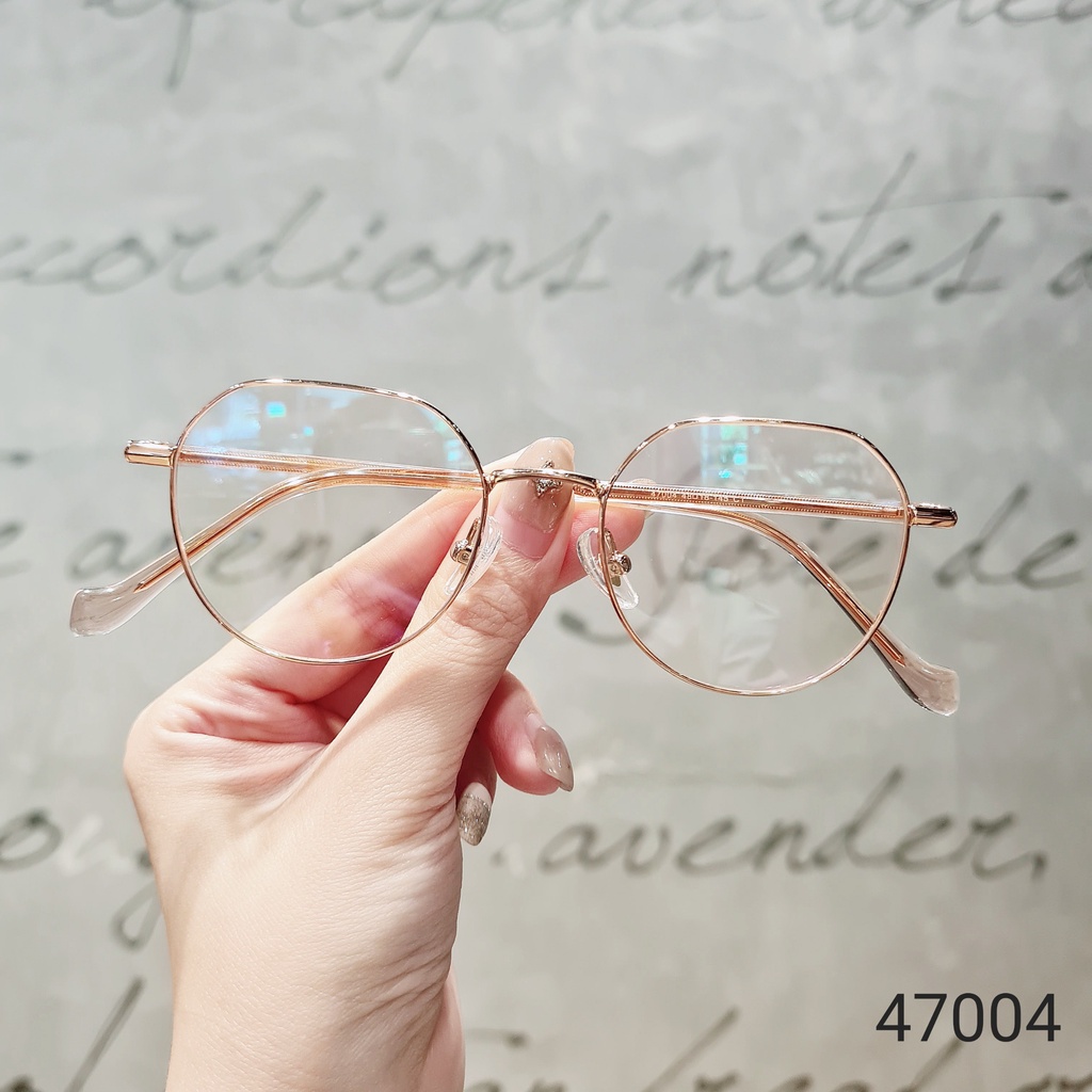 Gọng kính mắt tròn LILYEYEWEAR chất liệu kim loại cứng cáp nhẹ nhàng thiết kế thời trang 47004