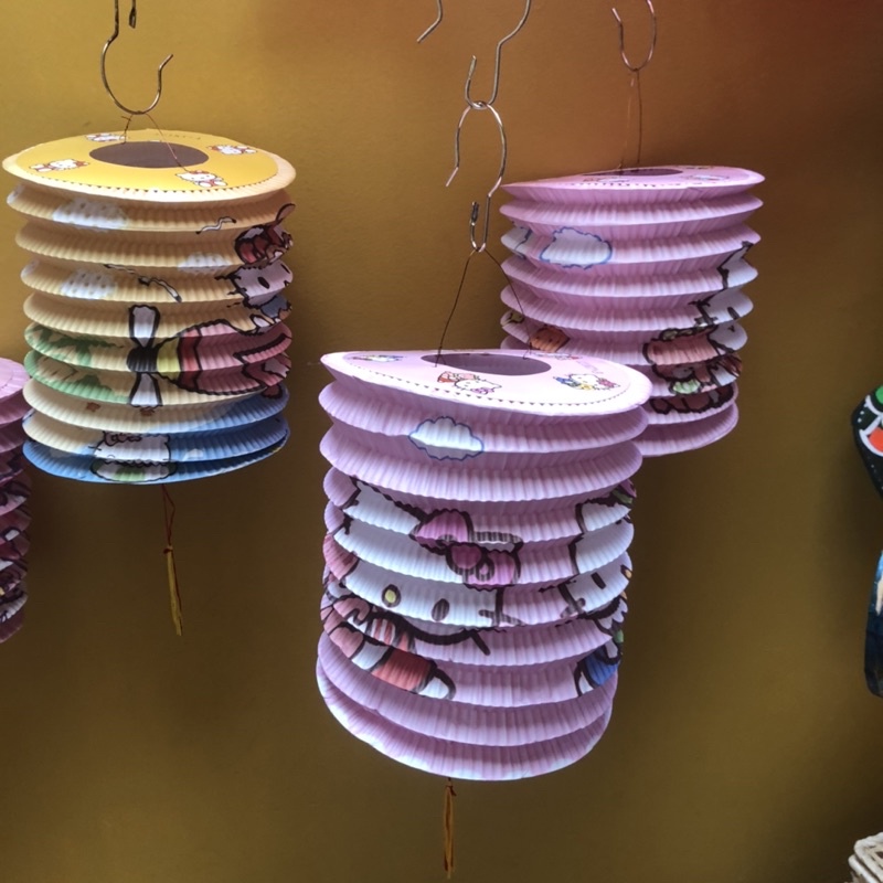 Lồng đèn trung thu hình trụ giấy cho bé, hàng nhập Quảng Châu