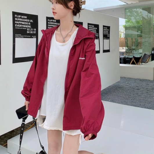 ZHELIHANGFEI Áo Khoác Chống Nắng Tay Dài Dáng Rộng Dễ Phối Đồ