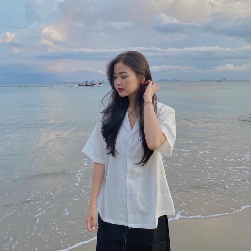 ÁO SƠMI CỔ VEST TRƠN BASIC 4 Màu chất đũi mát (Ảnh thật / Video)