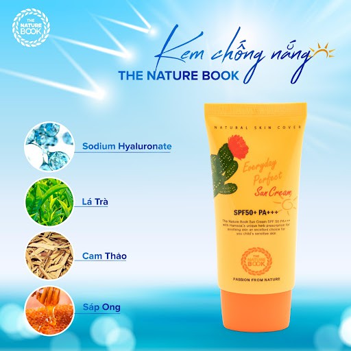 Kem chống nắng cho da mặt,dưỡng da dưỡng trắng ,bảo vệ khỏi tia uv The Nature Book 50g | BigBuy360 - bigbuy360.vn