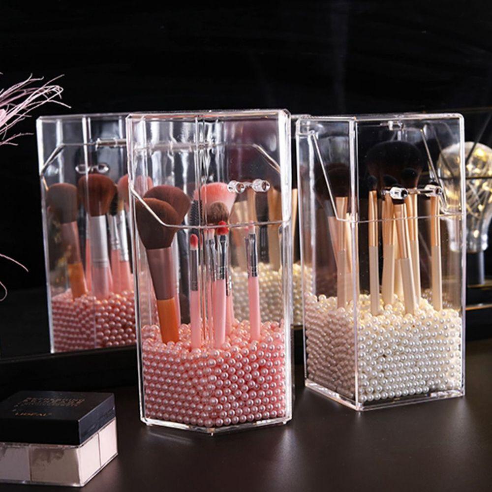 Hộp Acrylic Đựng Cọ Trang Điểm Son Môi Chống Bụi