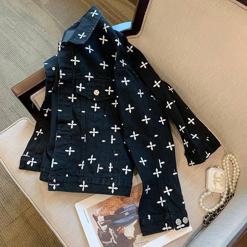 Áo Khoác denim Dáng Rộng Thiết Kế Mới Thời Trang Mùa Xuân Theo Phong Cách Hồng Kông