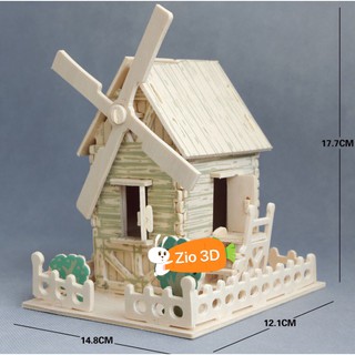 Mô hình lắp ráp gỗ 3D Cối Xay Gió Mini