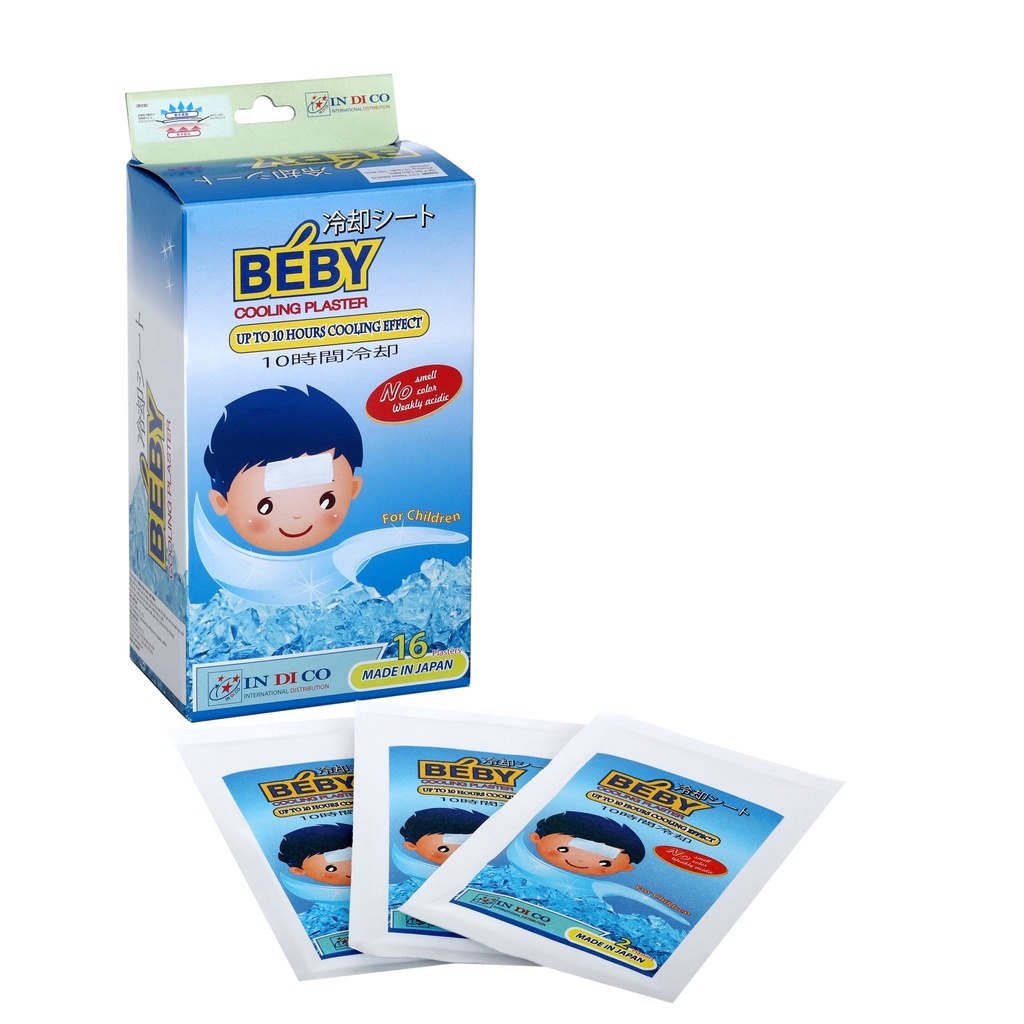 Miếng dán hạ sốt an toàn cho bé Beby Cooling Plaster - Gói 2 miếng