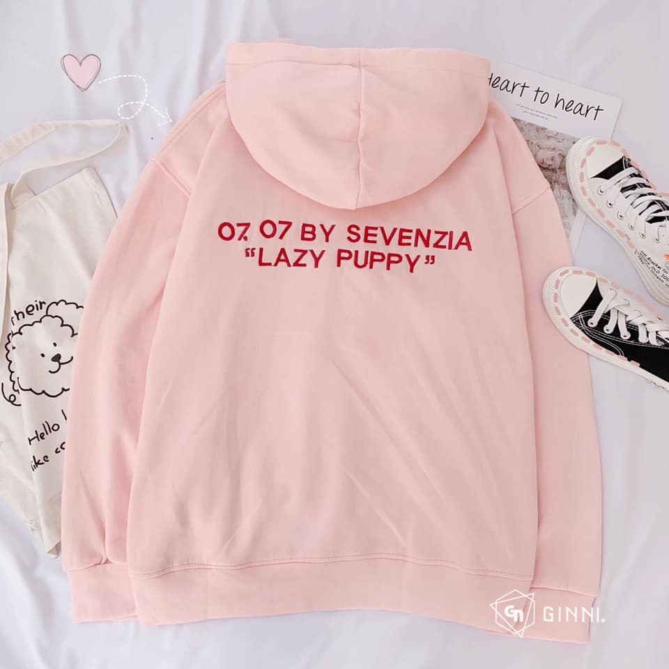 ÁO KHOÁC NỈ ZIP PUPPY 77 [CÓ SIZE - HỒNG CAM] - GINNI | BigBuy360 - bigbuy360.vn