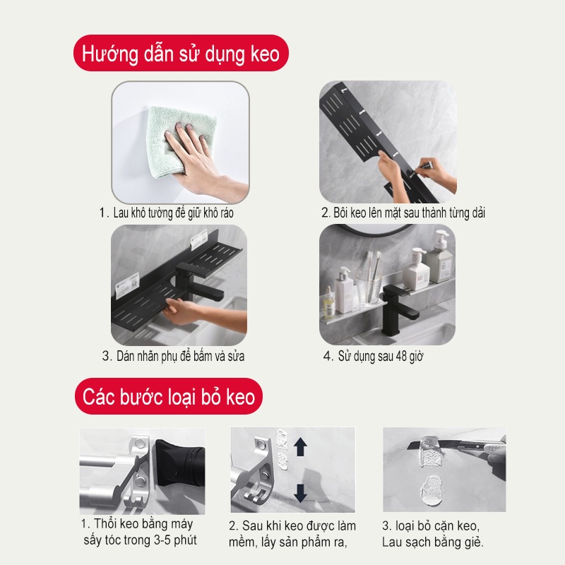 GuanChuang Giá Treo Bồn Rửa Chén Nhà Bếp Thiết Kế Không Khoan Lỗ Tiện Dụng