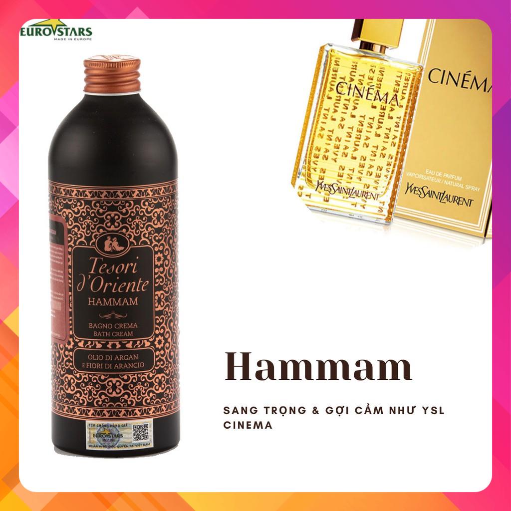 [Hàng Chính Hãng] Bộ Sưu Tập Sữa Tắm Xích Nước Hoa Ý Tesori d'Oriente Tinh Dầu Argan Hamman