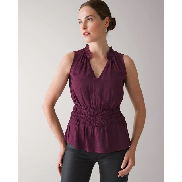 Áo lụa kiểu peplum dành cho phái đẹp - Hàng VNXK