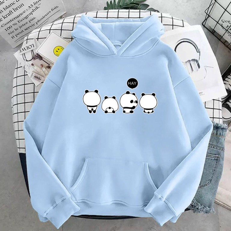 Áo khoác Hoodie form rộng sweater nỉ Ulzzang 4 chú gấu trúc Hot trend Thời Trang Thu Đông siêu đẹp crewcrew.shop | BigBuy360 - bigbuy360.vn