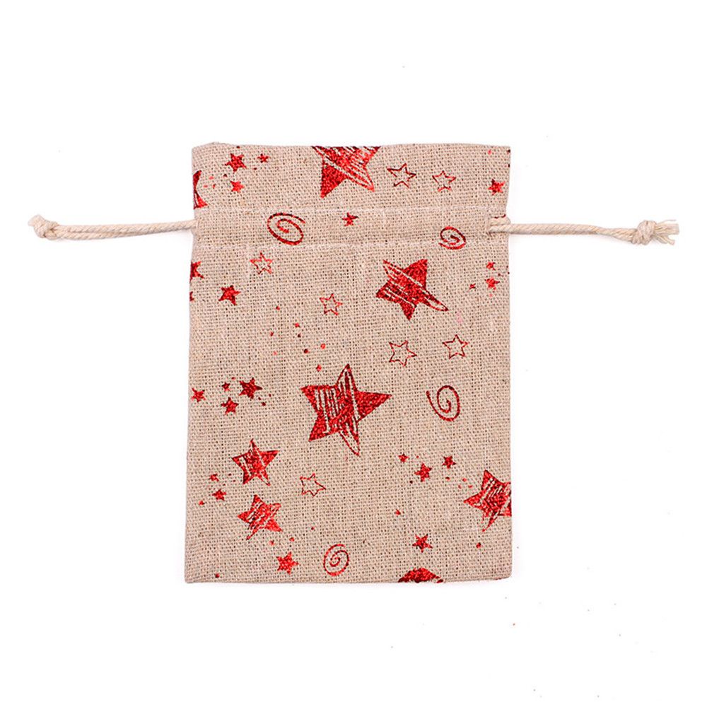 Jane Jane Túi Dây Rút Đựng Trang Sức Quà Tặng Giáng Sinh Bằng Cotton Màu Đồng Có Thể Tái Sử Dụng