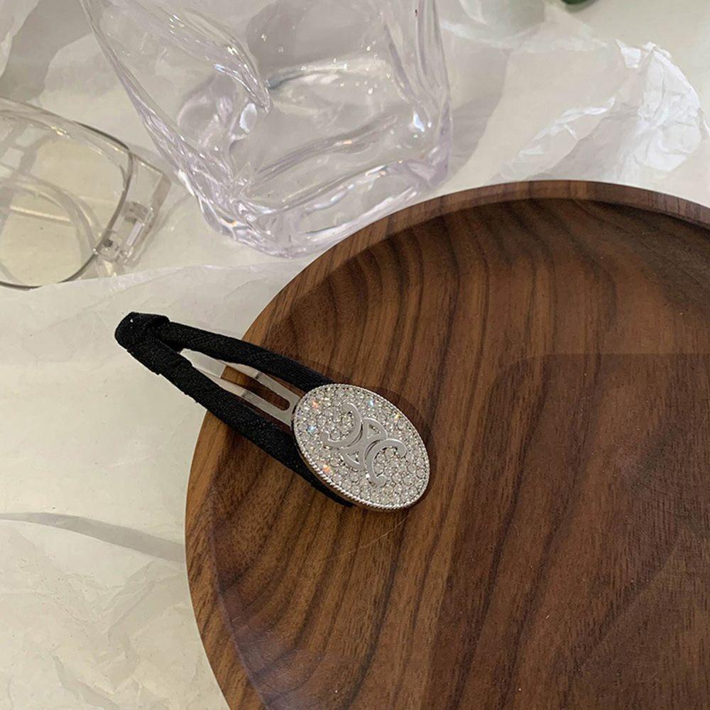 Kẹp Tóc Vải Đính Kim Cương Dễ Thương Dành Cho Nữ