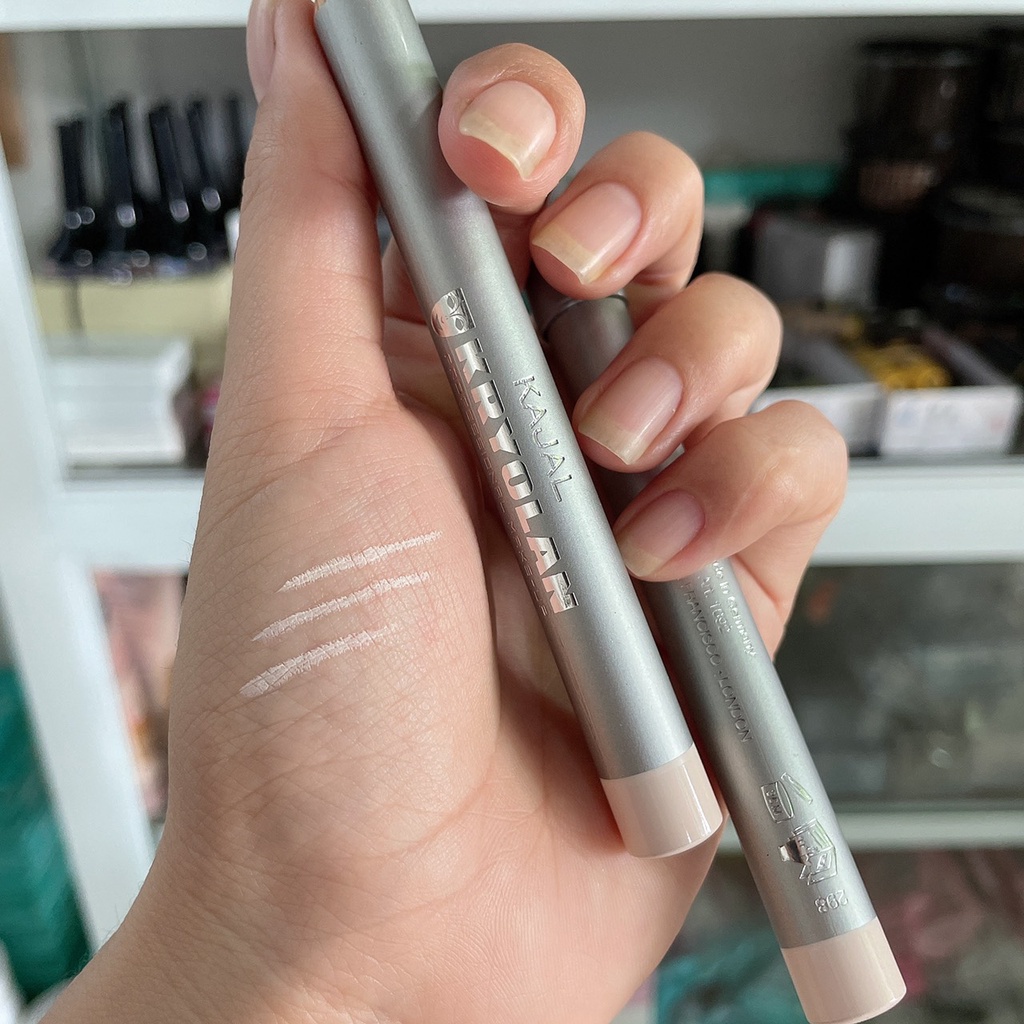 Chì trắng Kryolan chì kẻ viền mí viền mắt màu trắng giúp mắt to hơn