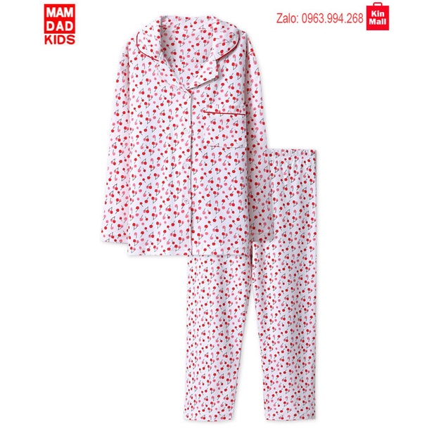 Bộ Đồ Ngủ Pijama Cho Bé Gái thương hiệu KIDS MAM & DAD