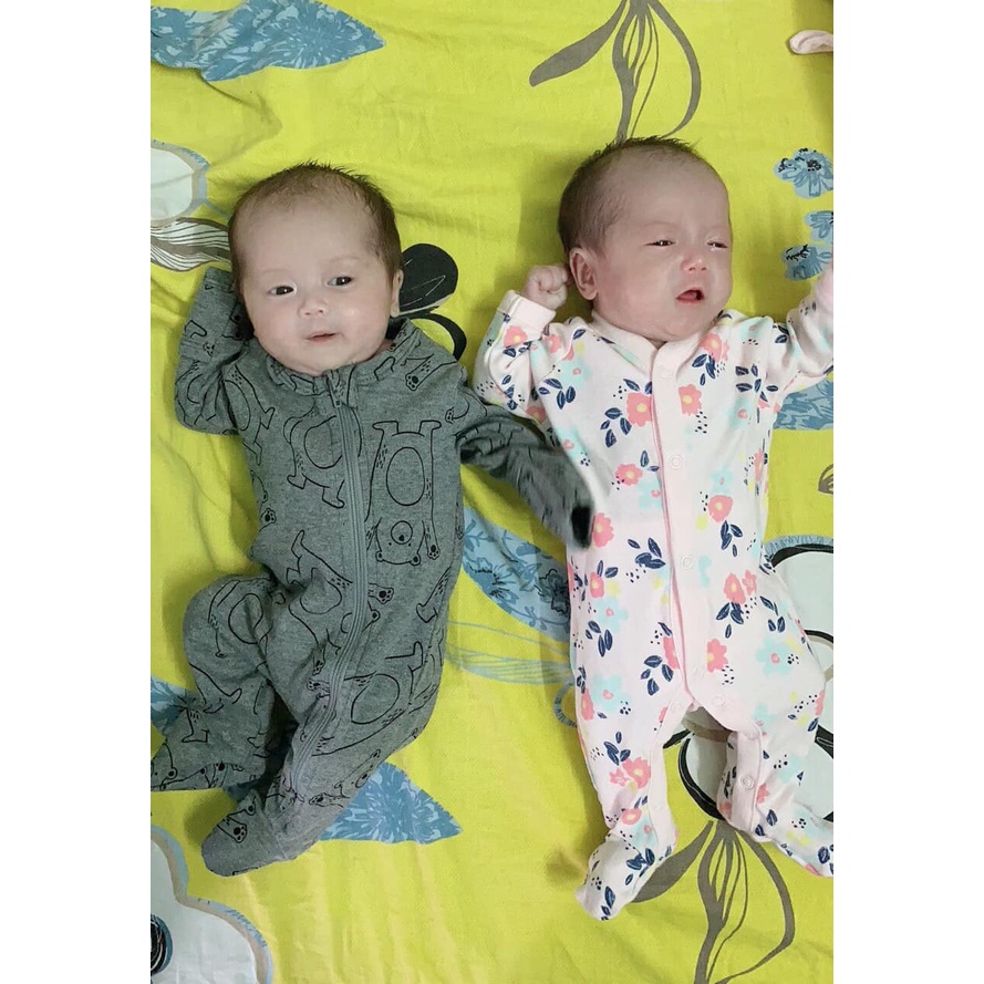 Bộ body dài liền chân cho trẻ sinh non thiếu tháng ✨𝙎𝙞𝙯𝙚 𝙧𝙞𝙚̂𝙣𝙜✨vải sợi sợi 100% cotton 𝗰𝗮𝗼 𝗰𝗮̂́𝗽