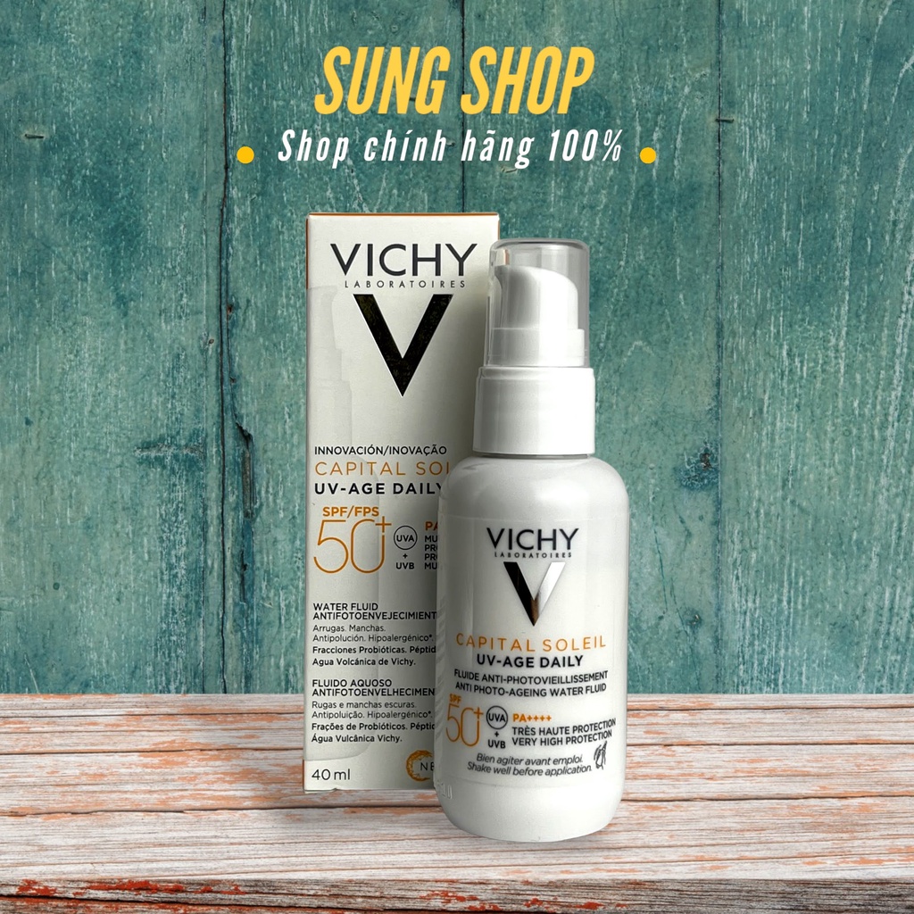Kem chống nắng Vichy UV Age chống lão hóa mờ thâm giảm nếp nhăn bảo vệ da SPF50