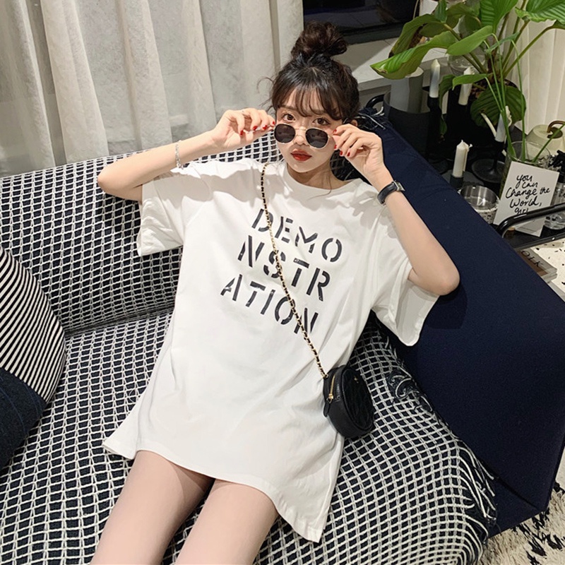 IELGY Áo Thun Ngắn Tay Dáng Rộng Phong Cách Hàn Quốc Mới Cho Nữ