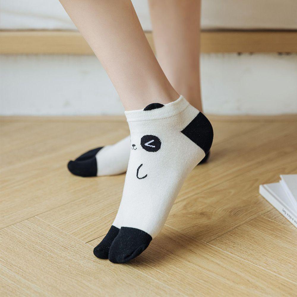 Vớ Cotton Cổ Thấp Màu Trơn In Hình Mèo Phong Cách Hàn Quốc Độc Đáo Thoải Mái Cho Nữ
