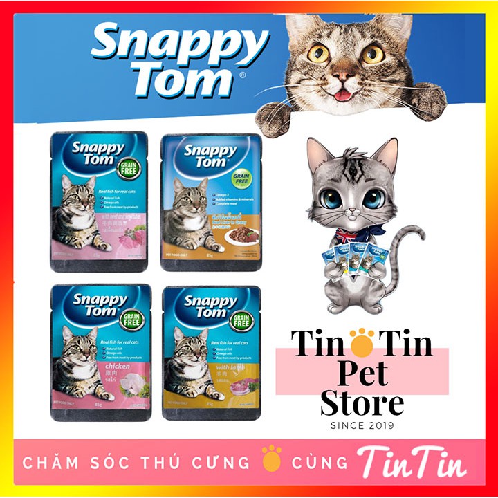 Pate Cho Mèo Snappy Tom - Gói 85 Gram Hàng Nhập Khẩu