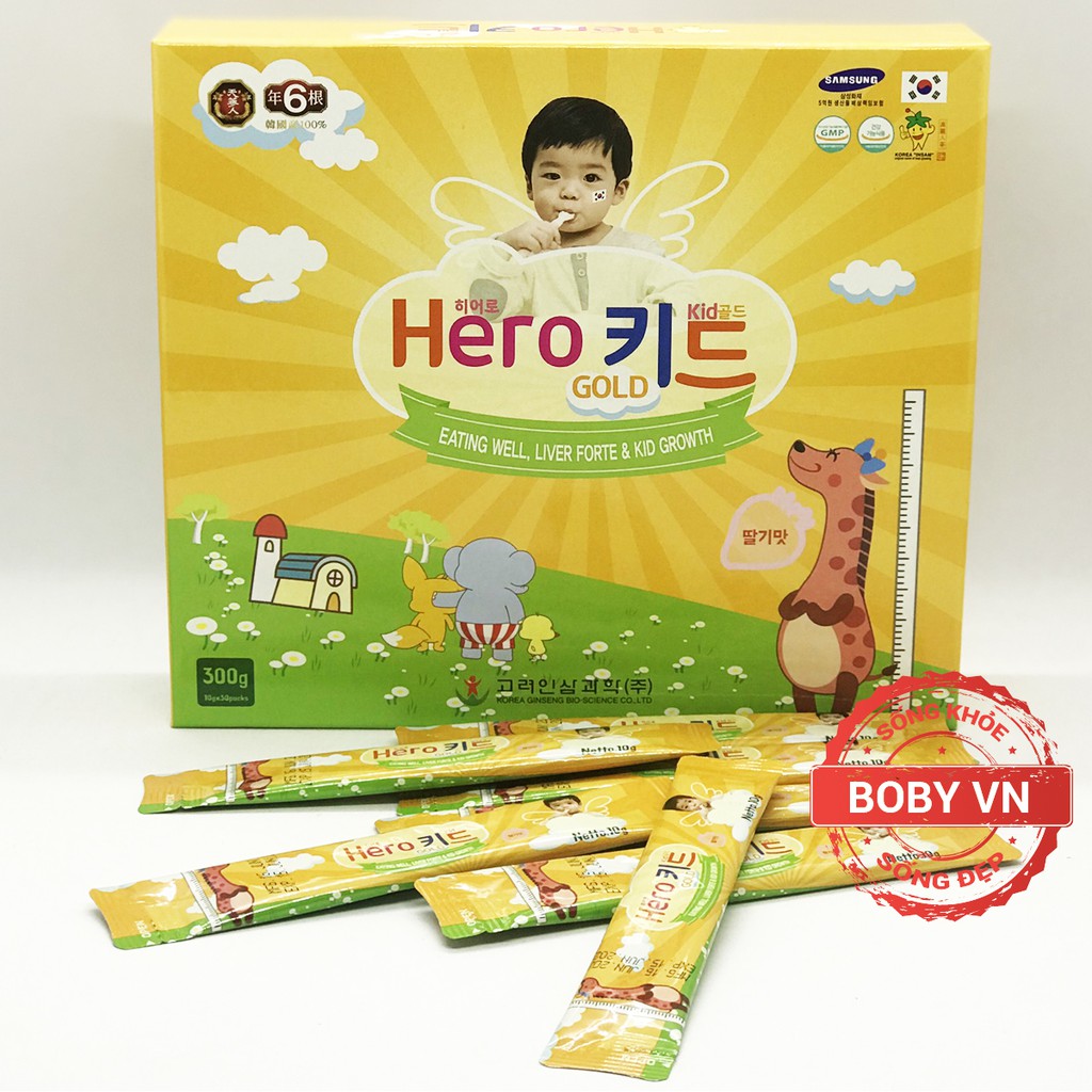 Hero Kid Gold - Bé ăn ngon hơn, tăng sức đề kháng, phát triển chiều cao - Chính hãng