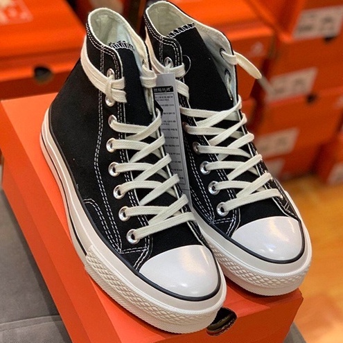 Giày 𝗖𝗼𝗻𝘃𝗲𝗿𝘀𝗲 𝟭𝟵𝟳𝟬𝘀 Cổ Cao Màu Đen Nam Nữ 💥 Giày Thể Thao Sneaker Nam Nữ CV 1970s Đen Cao Cấp Full Box