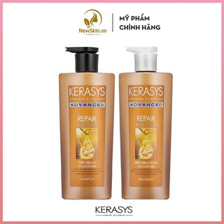 DẦU GỘI & DẦU XẢ Kerasys Hair Clinic Advanced Repair Ampoule Shampoo Dành Cho Tóc Khô Và Gãy Rụng 600ml