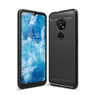 Ốp lưng chống sốc vân kim loại cho Nokia 7.2 hiệu Likgus (bảo vệ toàn diện, siêu mềm mịn) - Hàng chính hãng