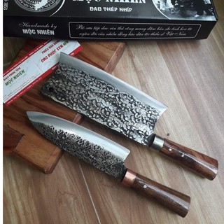 Bộ dao chặt gà vịt và thái deba siêu sắc thương hiệu MỘC NHIÊN PHÚC SEN CAO CẤP - DC01
